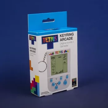 FIZZ CREATIONS mini retro konzola za obesek za ključe s 23 igrami – darilo Tetris Arcade