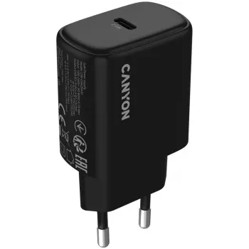 CANYON OnCharge 250 25W 1xPD EU stenski polnilnik črn
