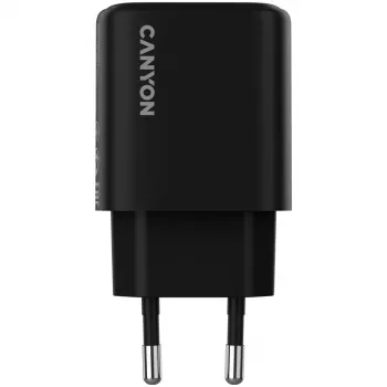 CANYON OnCharge 250 25W 1xPD EU stenski polnilnik črn