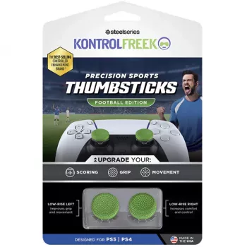 SteelSeries KontrolFreek Precision Sports Thumbsticks Football Edition (zelena/črna, 2 kosa, za PlayStation 5/4 krmilnik)