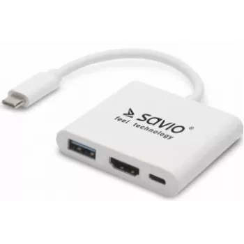 SAVIO adapter USB Type-C na HDMI 4K @ 30Hz črn