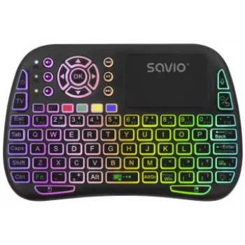 SAVIO ARGB Mini Bluetooth + 2,4 GHz mehanska tipkovnica črna