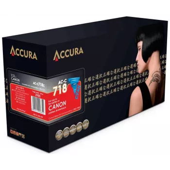 Accura združljiva Canon CRG-718C cyan kartuša s tonerjem