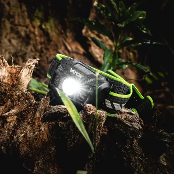 VAYOX VA0020 akumulatorska čelna svetilka, 170 lm, senzor gibanja, 1200 mAh, USB-C, IP66, črna
