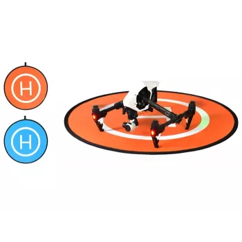 SUNNYLIFE pristajalna plošča za dron 75cm oranžna/modra dvostranska vodoodporna najlonska zložljiva s torbico in količki za tla