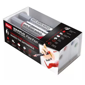 Pentel Maxiflo Flex-Feel set markerjev za belo tablo, mešane barve, 2,0 - 5,0 mm, 4 kosi