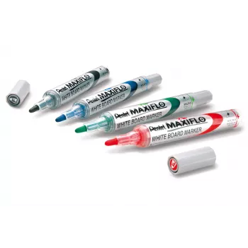 Pentel Maxiflo Flex-Feel set markerjev za belo tablo, mešane barve, 2,0 - 5,0 mm, 4 kosi