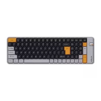 KRUX Zyro 96% mehanska tipkovnica Gateron Yellow PRO RGB Tri-Mode črna
