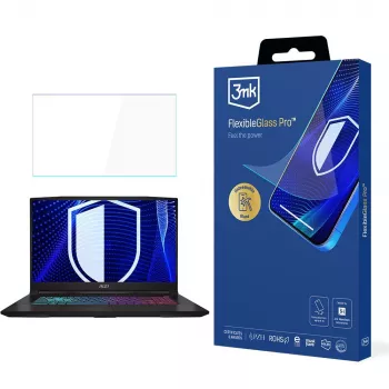 3MK PROTECTION FlexibleGlass Pro zaščitna folija za zaslon za prenosnik MSI Katana 17,3 inch (do 19) - 0,3 mm hibridno steklo, trdota 7H, proti prstnim odtisom, brez mehurčkov