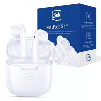 3MK PROTECTION 3mk Movepods 5.4 prave brezžične stereo slušalke z Bluetooth 5.3, ENC, IPX4, do 35h baterije, USB-C