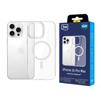 3MK EverClear MagCase zadnji ovitek za Apple iPhone 16 Pro Max - prozoren