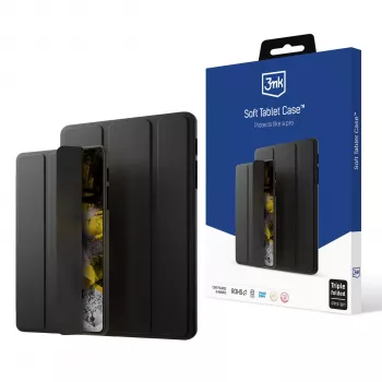 3MK Soft ovitek za tablico za Samsung Galaxy Tab S10 FE+ – do 15 palcev, črn
