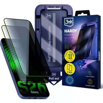 3MK PROTECTION Samsung Galaxy S26 - 3mk Hardy Privzone 9H zaščitna folija za zaslon za zasebnost