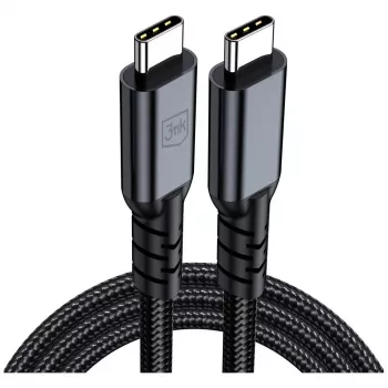 3MK PROTECTION Hyper Cable N-SERIES Thunderbolt 4, 2m, 48V/5A, 40Gb/s, 240W, 8K60Hz, črn