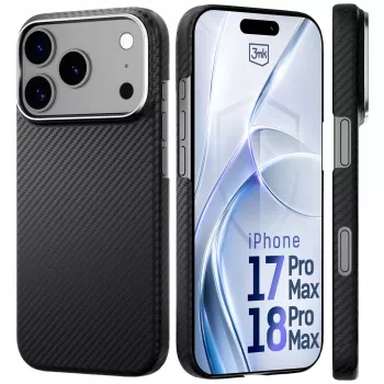 3MK PROTECTION Apple iPhone 17 Pro Max Hardy Aramid MagCase – črna