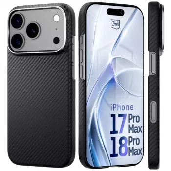 3MK PROTECTION Apple iPhone 17 Pro Max Hardy Aramid MagCase – črna