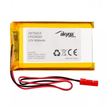 Akyga AKY0654 LP654060 Li-Po baterija 3,7 V 1950 mAh, PCM, JST 2,54 2-polni, 150 mm
