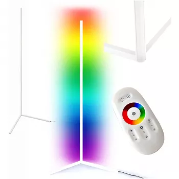 MOZOS LC-RGB LED kotna talna svetilka, bela