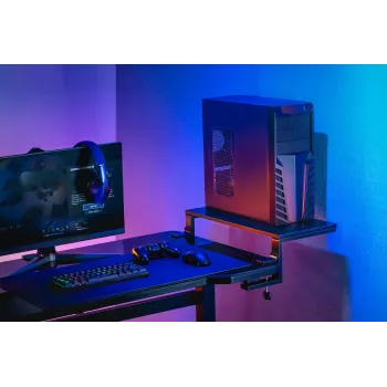 MOZOS Ergo Clamp Riser stojalo za monitor in prenosnik, črno, 600x260mm