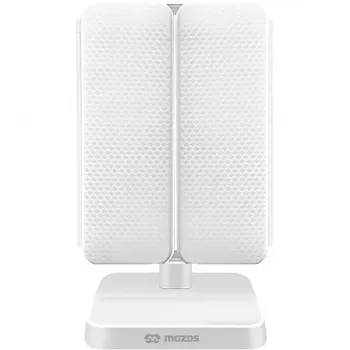 MOZOS ML10X LED ogledalo za ličenje s 10-kratno povečavo, 3 barvni načini, brezstopenjsko zatemnjevanje, 360° vrtenje, polnjenje prek USB-C, belo