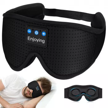 MOZOS LC001-V2 spalna maska Bluetooth s stereo zvočniki, črna