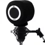 MOZOS PS-4 kroglasti penasti pop filter za zaščito pred vetrom, črn