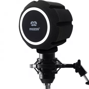 MOZOS PS-5 kroglasti penasti pop filter za mikrofon - črn