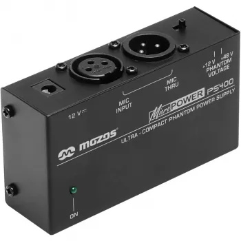 MOZOS PS400 Phantom napajalnik 12V / 48V za XLR mikrofone