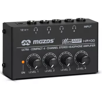 MOZOS HA400 4-kanalni stereo ojačevalnik za slušalke