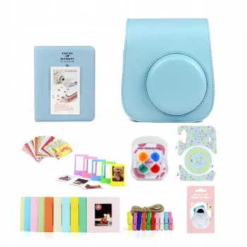 LOVEINSTANT komplet dodatkov za kamero 8 v 1 za Fujifilm Instax Mini 11 – moder