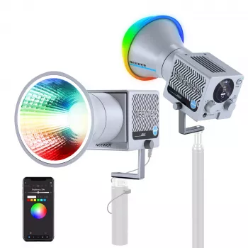 NEEWER HS60C 60W RGB COB LED video luč, 8700 lux, CRI 97+, upravljanje prek aplikacije/2.4G