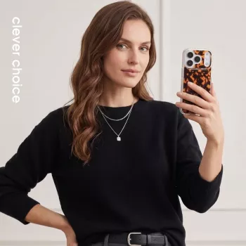 Crong Deluxe MAG ovitek za iPhone 17 Pro Max MagSafe (želvji vzorec)