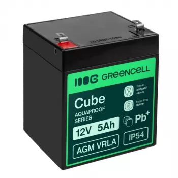 Greencell AGM VRLA 12V 5Ah baterija za blagajno, igrače, kamero (91x70x102mm)
