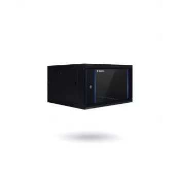 RACKTEL RL-4504WRE 4U 600x450 stenska omarica, črna, vrata iz varnostnega stekla