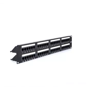 RACKTEL RL-PP4885E 48-portni Cat.5e UTP patch panel 2U 19-palčni črn
