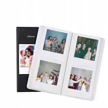 Foto album LOVEINSTANT za 64 fotografij, združljiv s Fuji Instax Wide, Square, Polaroid 600, SX-70, Now, i-Type, bel