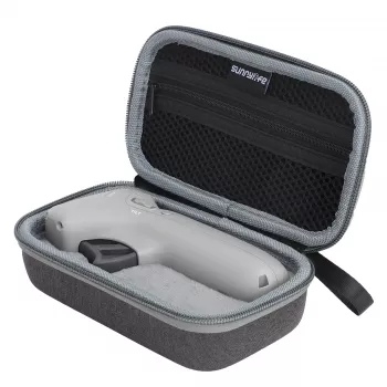 SUNNYLIFE zaščitna torbica za DJI Motion Controller - poltrda potovalna torba iz PU usnja in EVA (črna)