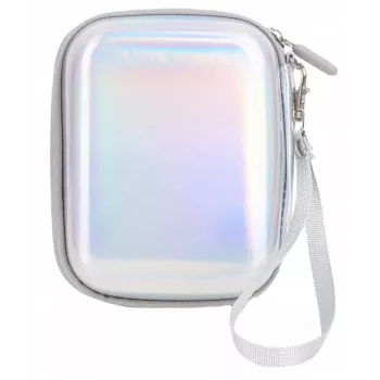 LOVEINSTANT ovitek iz PU usnja Sparkle Silver za Fujifilm Instax Mini Evo / Mini Liplay / Mini Link