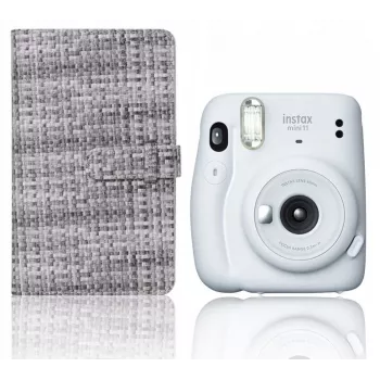 LOVEINSTANT fotoalbum za Fuji Instax Mini 96 fotografij - ovitek iz črnega PU usnja, 48 strani, 2 fotografiji na stran - združljivo z Instax Mini 40, 12, 11, 10, 9, 8, Evo, Liplay, Link