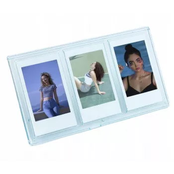 LOVEINSTANT stojalo za 3 fotografije, združljivo z Fuji Instax Mini in Zink 2x3 inch odtisi, modro