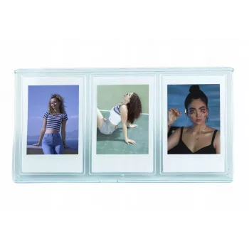 LOVEINSTANT stojalo za 3 fotografije, združljivo z Fuji Instax Mini in Zink 2x3 inch odtisi, modro