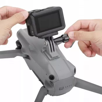 SUNNYLIFE držalo za akcijsko kamero za DJI Air 3, GoPro, Insta360, SJCAM, Xiaomi, navoj 1/4 inch, hitra zaponka clip-on, črno