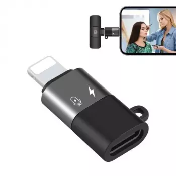 PULUZ adapter Lightning na USB-C OTG za iPhone, črn (PU649B)