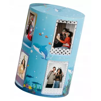LOVEINSTANT zložljiv okvir za fotografije za 24 posnetkov Instax Mini – morsko modra