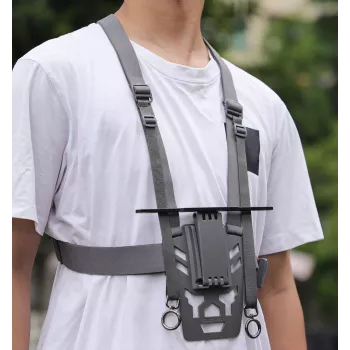 SUNNYLIFE prsni jermen za DJI RC Plus daljinski upravljalnik - črn