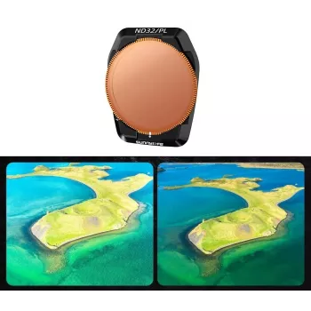 SUNNYLIFE hibridni filter 2 v 1 polarizacijski PL + sivi ND32 za DJI Air 3 / 3S + torbica Fi923-32p