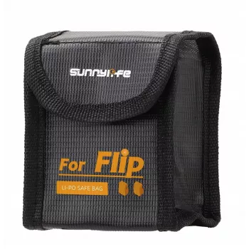 SUNNYLIFE ognjevarna varnostna torbica za baterije za dron DJI Flip – prostor za 2 bateriji – FP-DC955-2