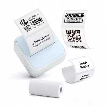 LOVEINSTANT S1 Bluetooth termični tiskalnik za fotografije, nalepke, zapiske, etikete, 53mm, 203dpi, moder