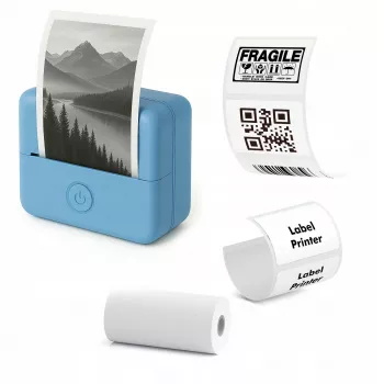 LOVEINSTANT X6 Bluetooth termični tiskalnik za fotografije, nalepke, zapiske, etikete, AI aplikacija, moder