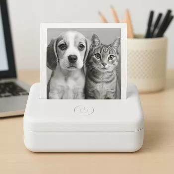 LOVEINSTANT X6 Bluetooth termični tiskalnik za fotografije, etikete, zapiske, nalepke, AI aplikacija, bel